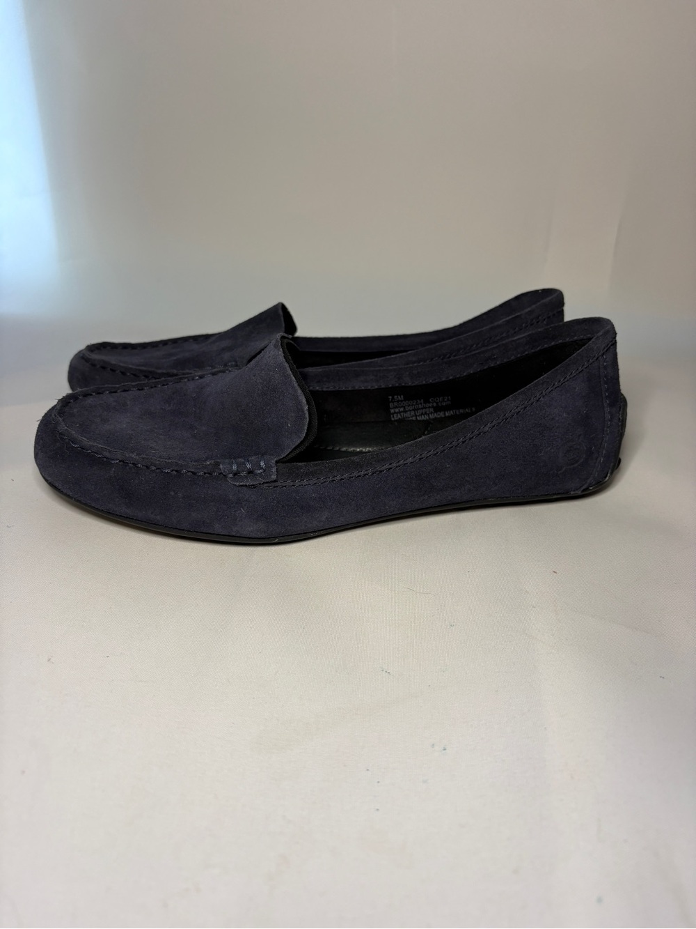 NEW Born Women's Size 7.5 Navy Blue Suede Driving Loafers Comfort Moccasin Flats - Picture 4 of 9